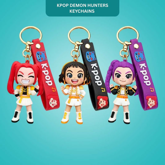 Kpop Demon Hunters Hunterix Cartoon Keychains for Girls -  Set of 3