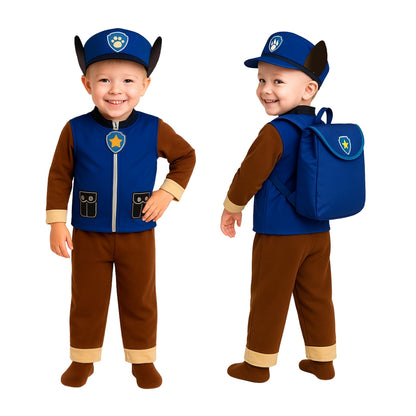 Paw Patrol Costume Blue for Kids with Bag