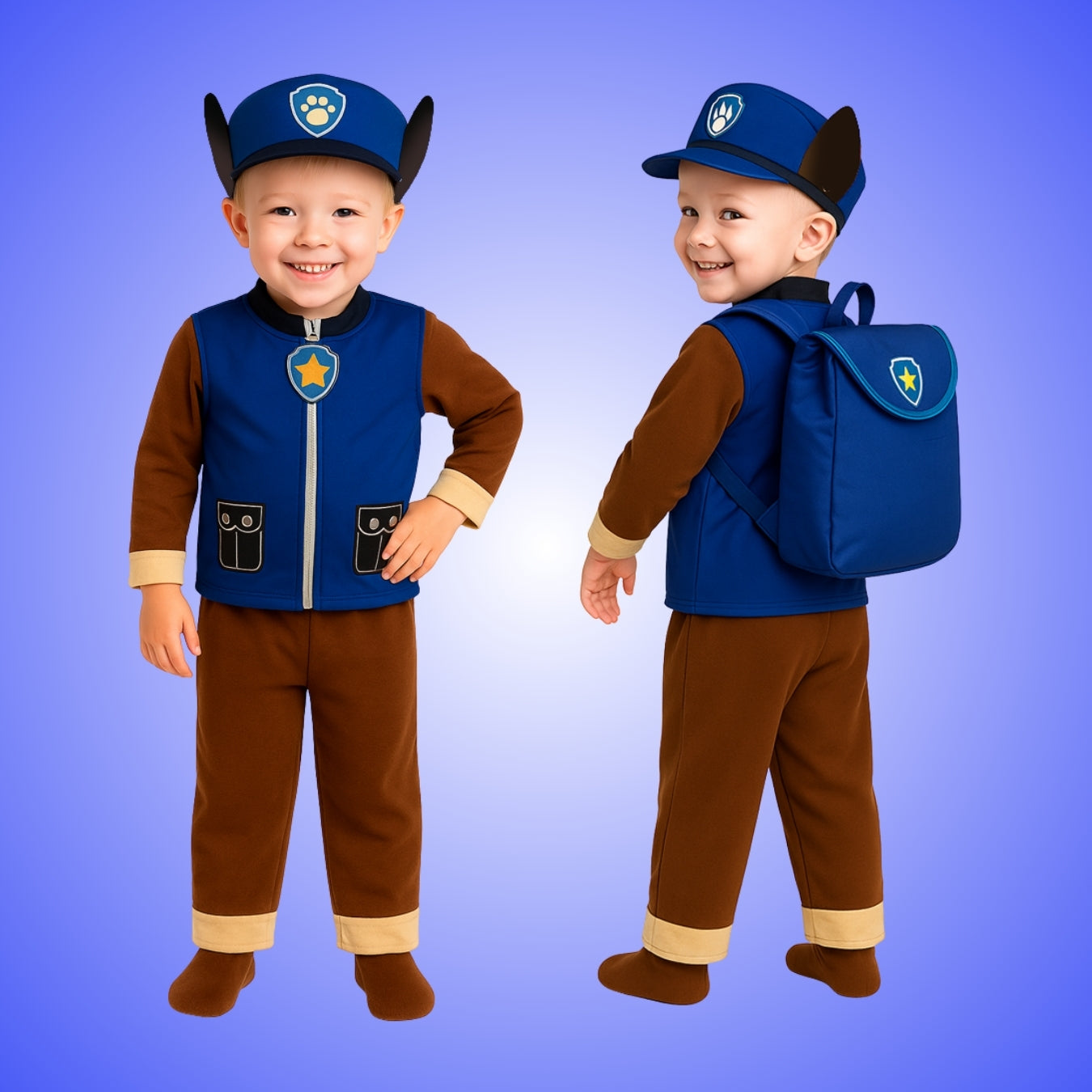 Paw Patrol Costume Blue for Kids with Bag