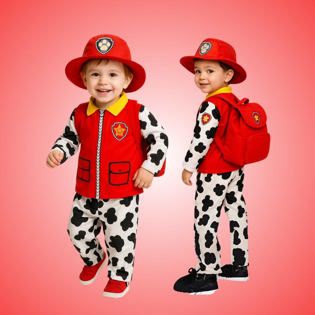 Paw Patrol Costume  Red for Kids with Bag
