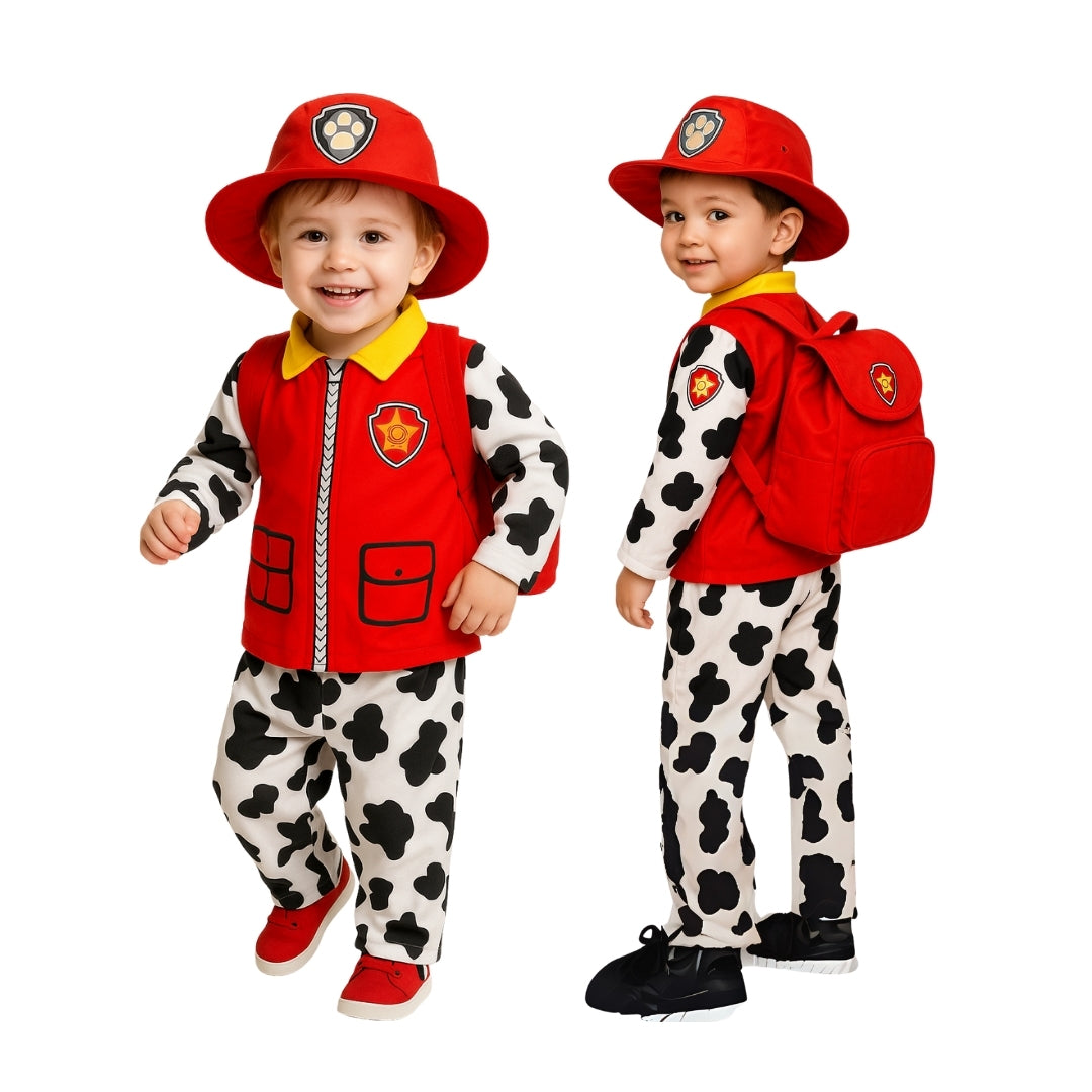 Paw Patrol Costume  Red for Kids with Bag