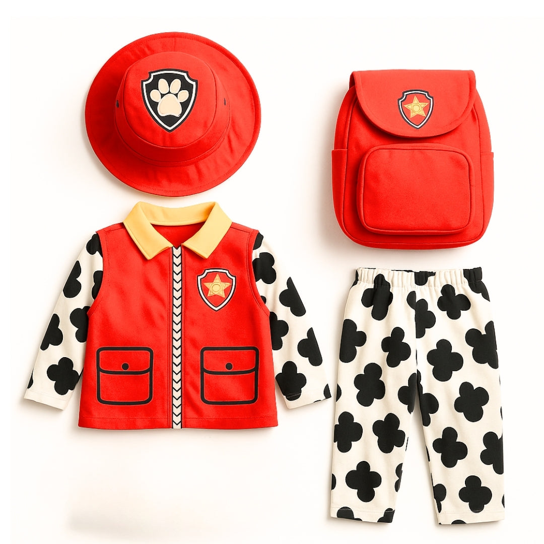 Paw Patrol Costume  Red for Kids with Bag