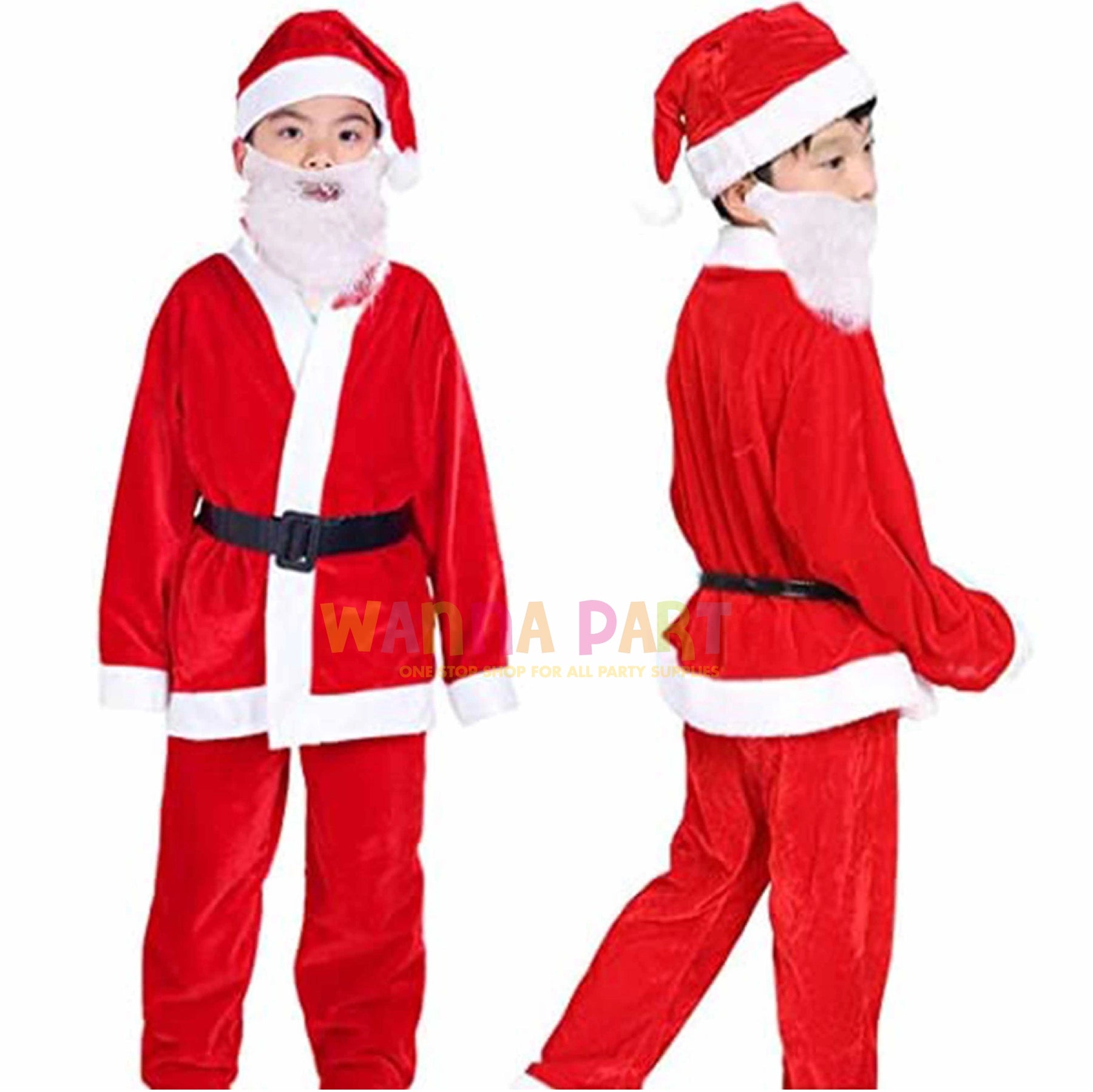 Plush Kids Fancy Santa Claus Costume -1-3 Year