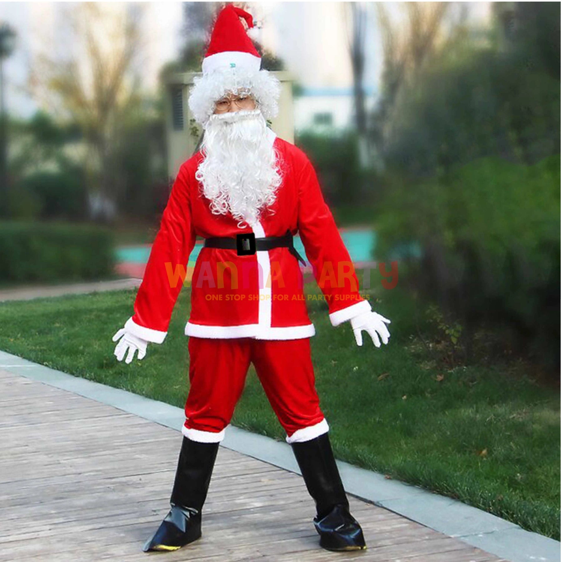 Santa Claus Fancy Costume for Christmas for Kids Size S Age