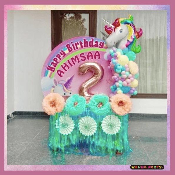 2nd Birthday Unicorn Set Up