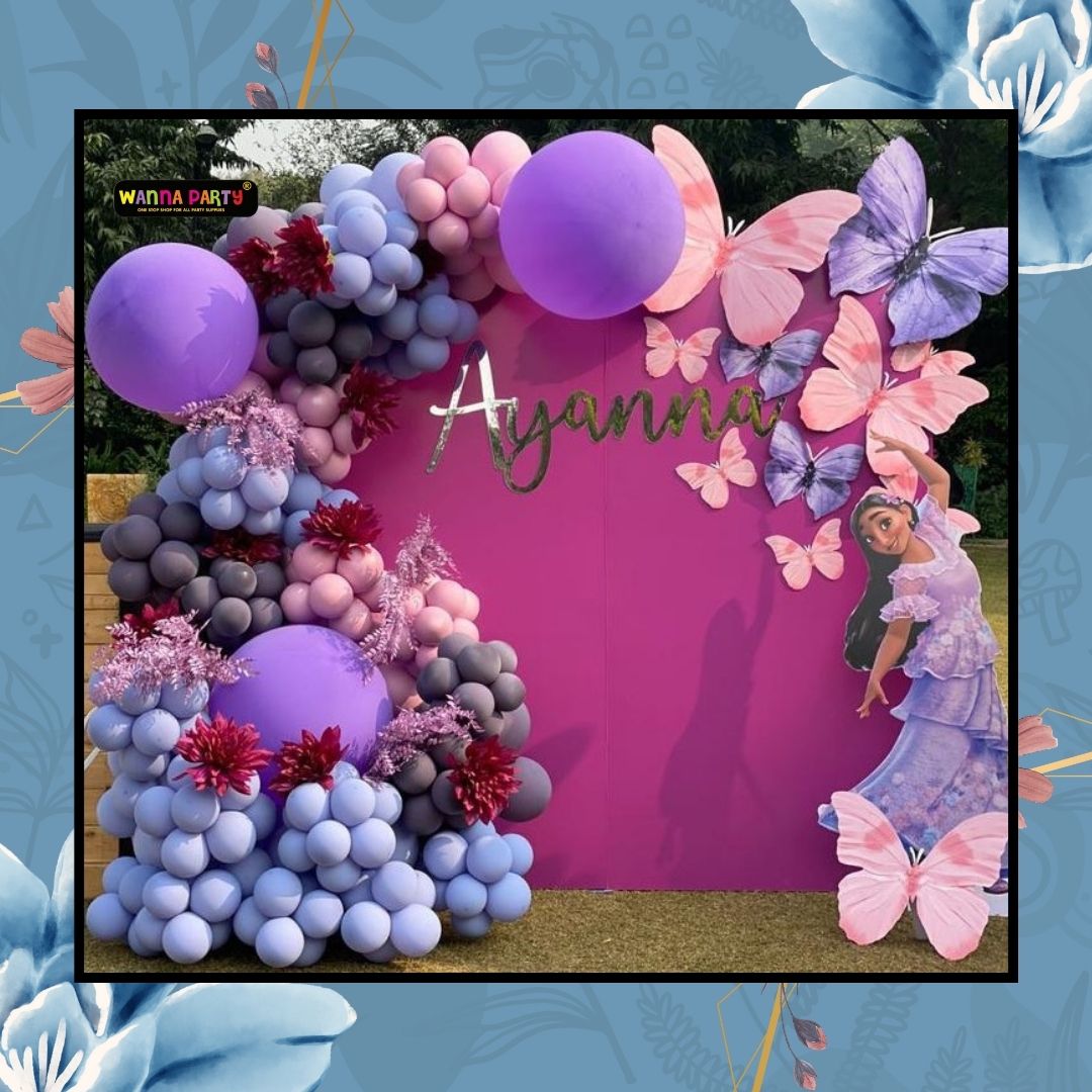 Isabela Backdrop with Butterflies & Balloons