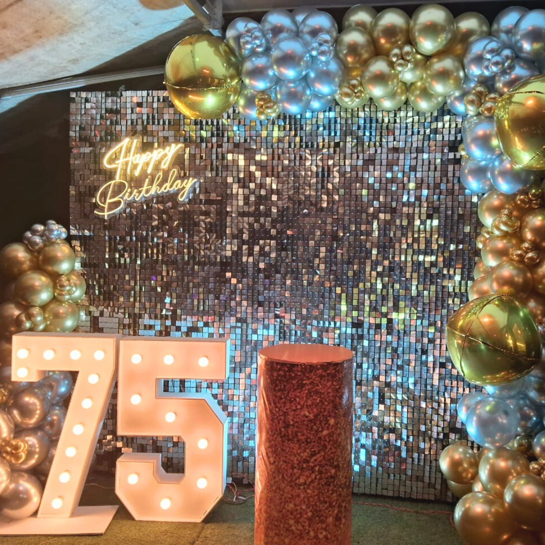 75th Birthday Set up