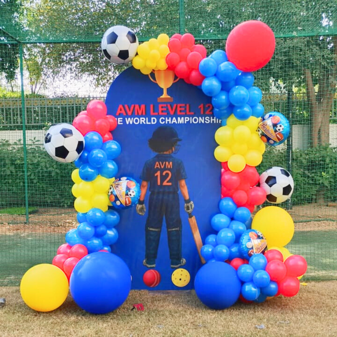 Cricket Theme Birthday Set up