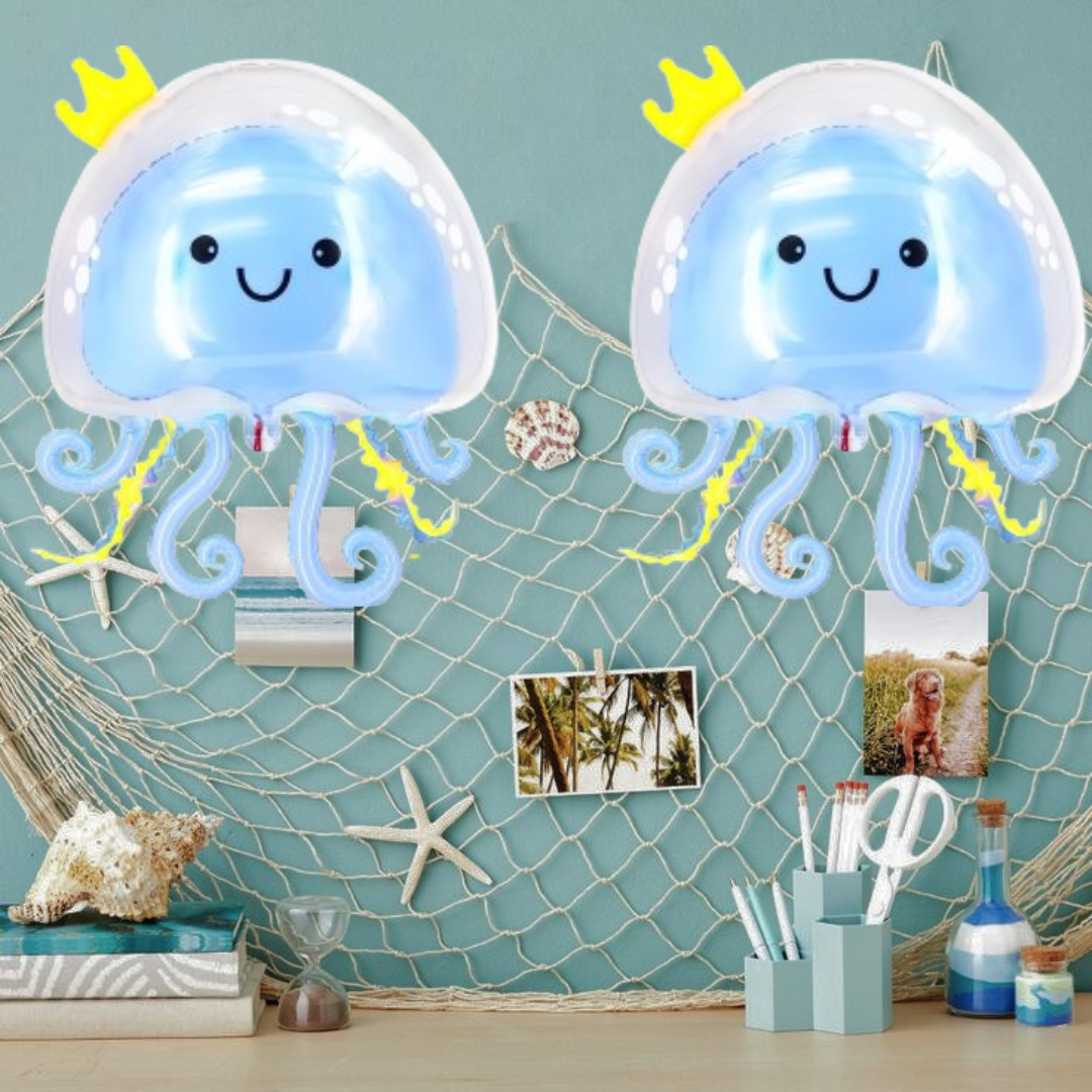 JellyFish Shaped Balloon Blue 36"