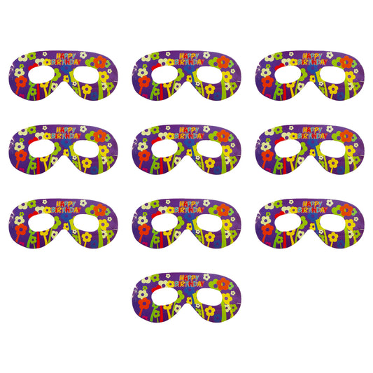 Happy Birthday Paper Eye Mask for Kids - 10PC