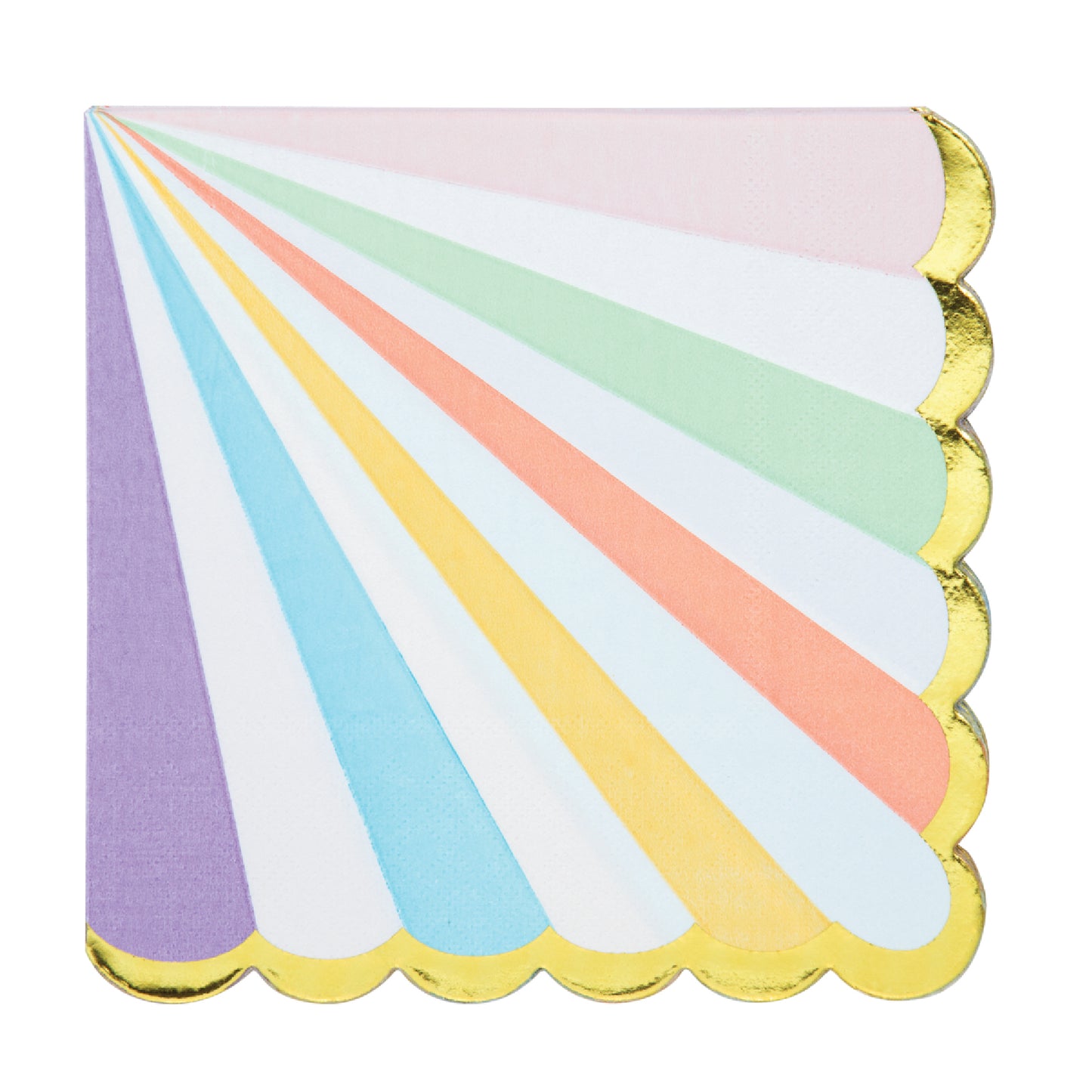 Pastel Color Paper Napkins with Golden Foiling - 16PC