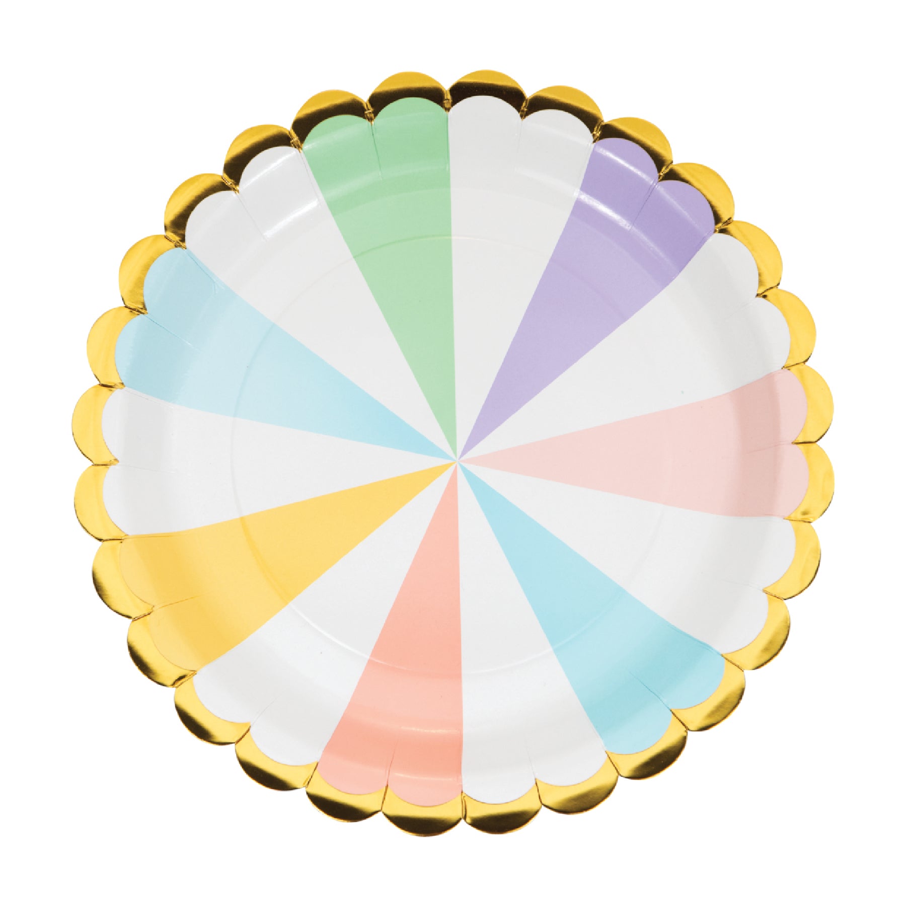 Pastel Color Round Paper Plates 9 inch - 8PC