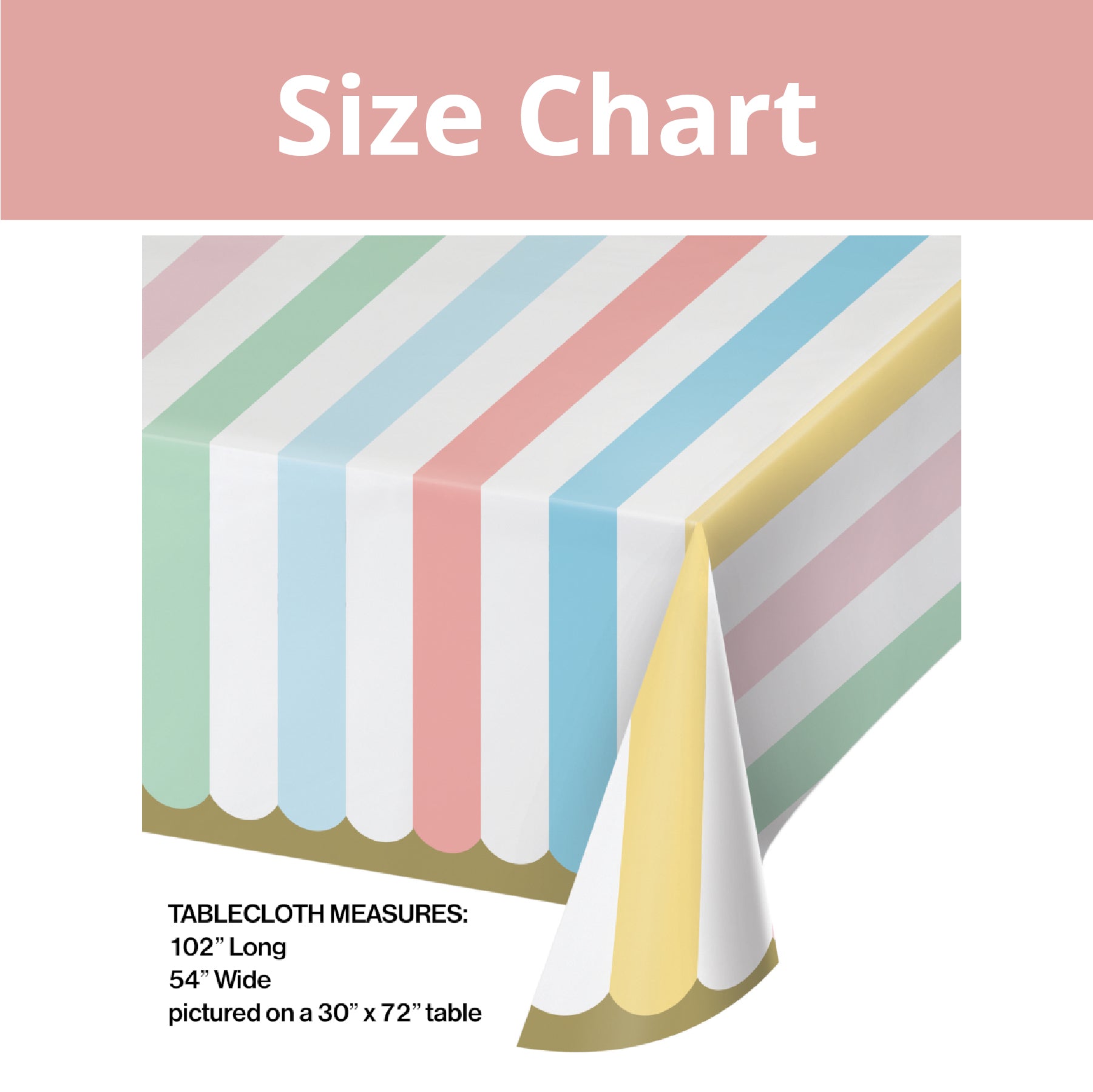 Pastel Color Table cover 54 inch x 102 inch