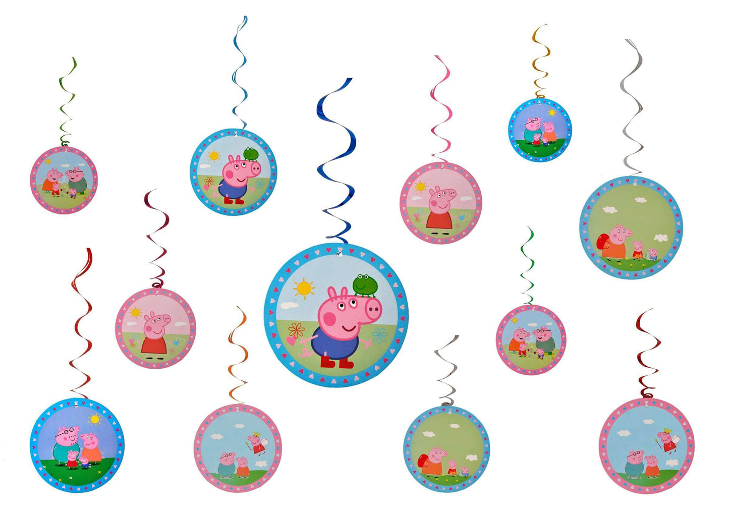 Peppa Pig Swirl Decoration - 12PC