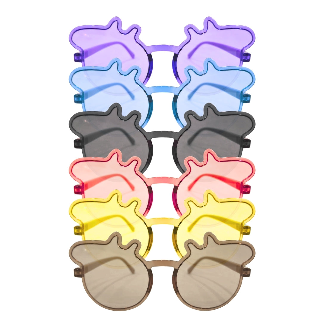 Peppa Pig Themed Multicolor Rimless Sunglasses for Kids - 6PC