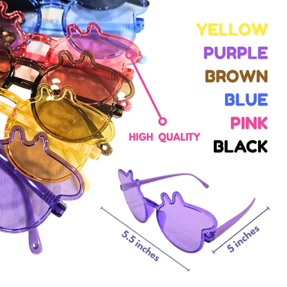 Peppa Pig Themed Multicolor Rimless Sunglasses for Kids - 6PC