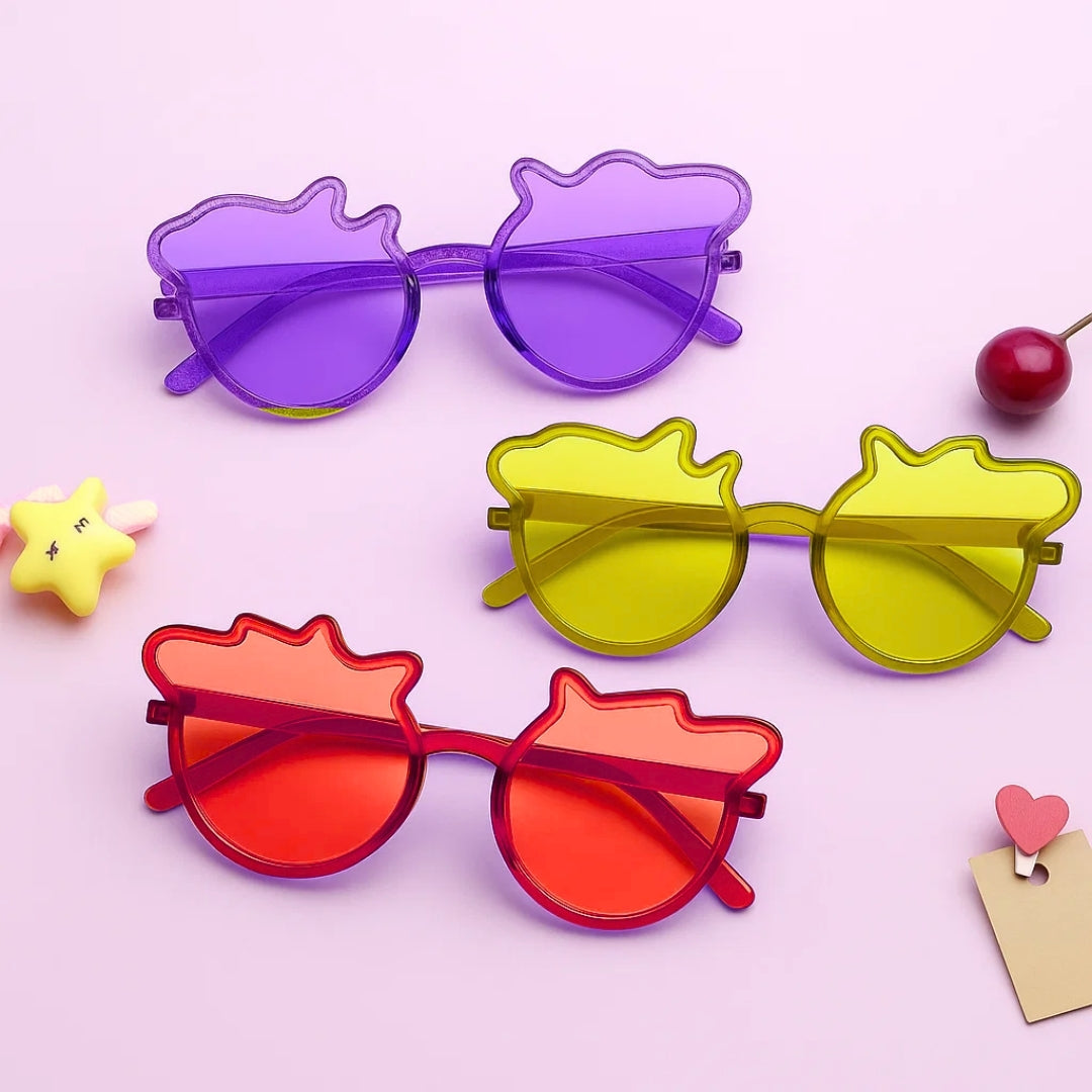 Peppa Pig Themed Multicolor Rimless Sunglasses for Kids - 6PC