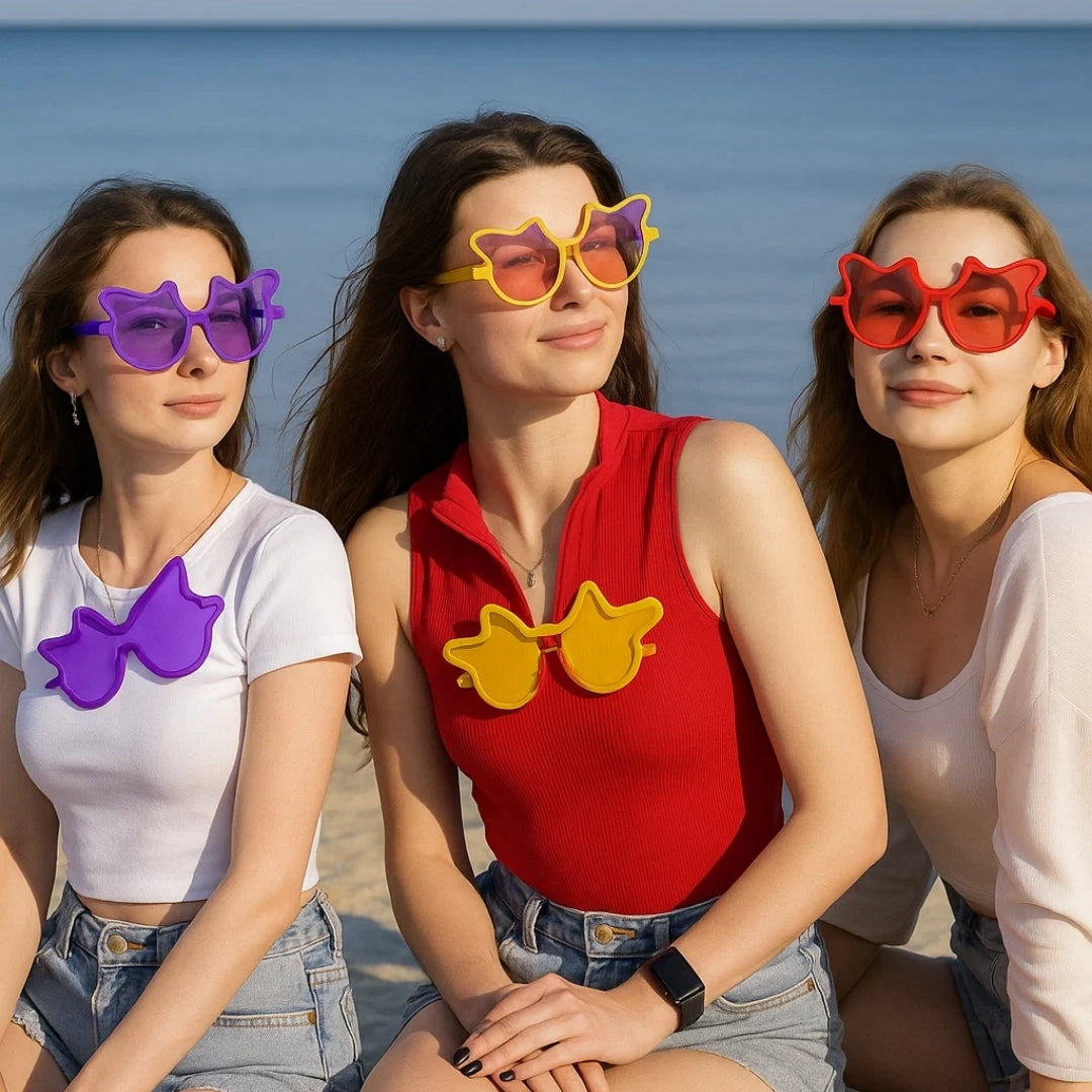 Peppa Pig Themed Multicolor Rimless Sunglasses for Kids - 6PC