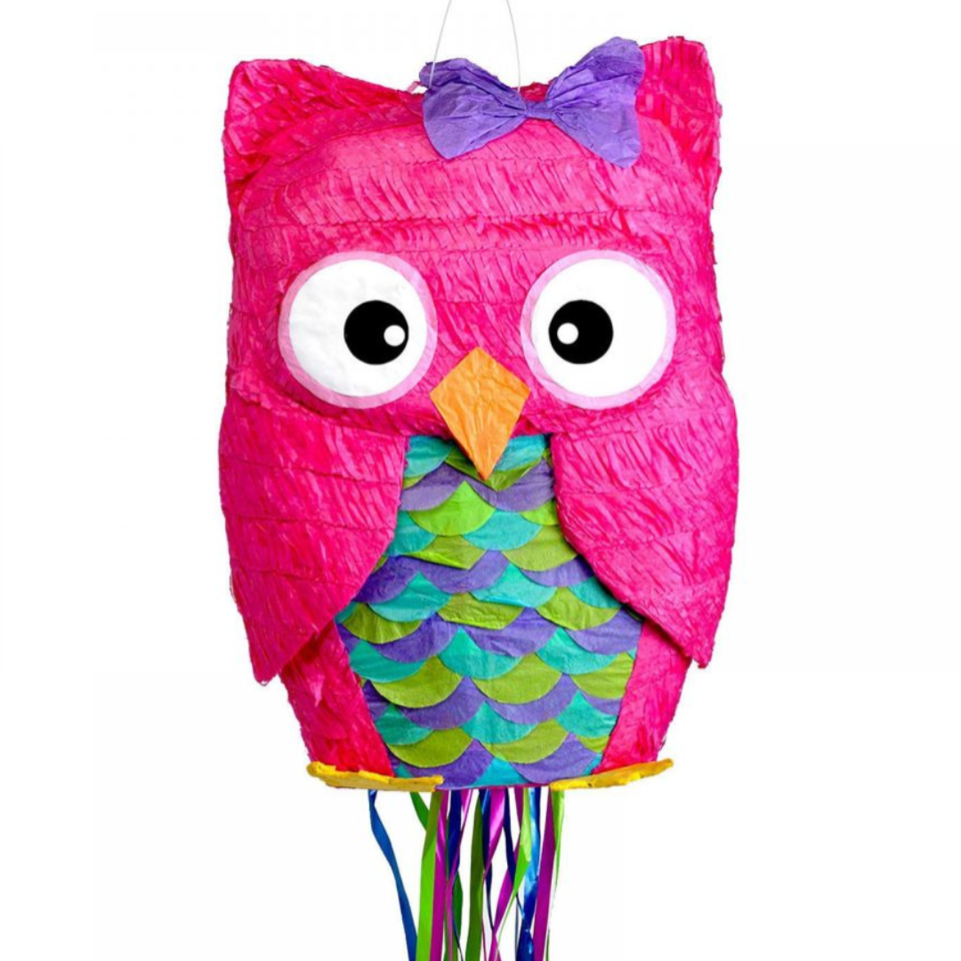 Pink Owl Shaped Pinata