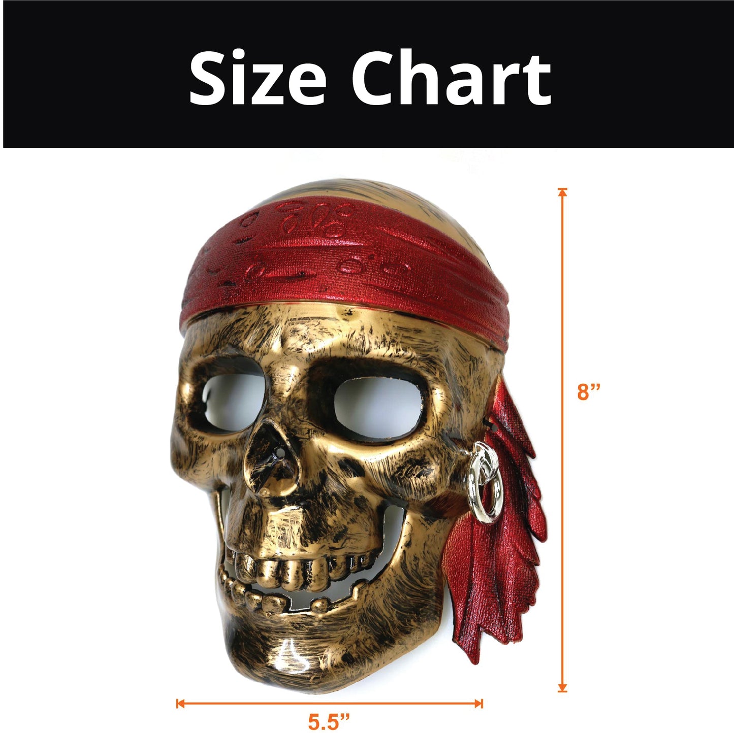 Pirate Ghost Mask with Bandana