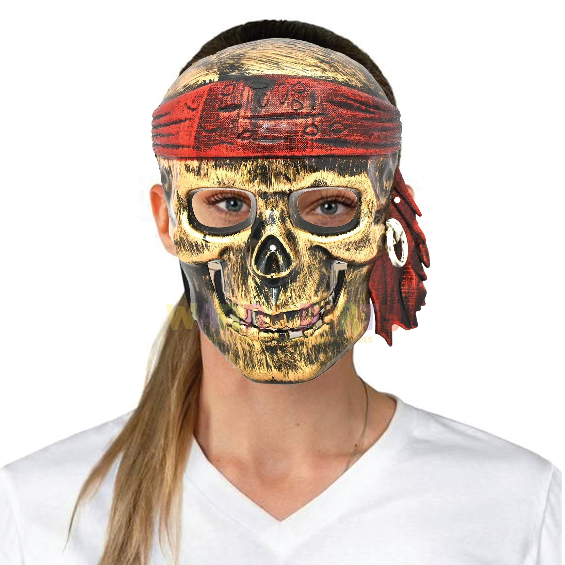 Pirate Ghost Mask with Bandana