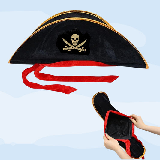 Pirate Hat Small with Red Veil - 1PC