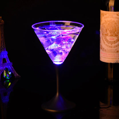 Light Up Plastic LED Martini Glass