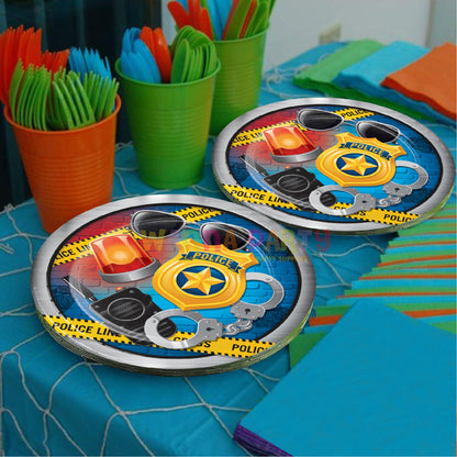 Police Party Paper Plates 9 inch - 8PC