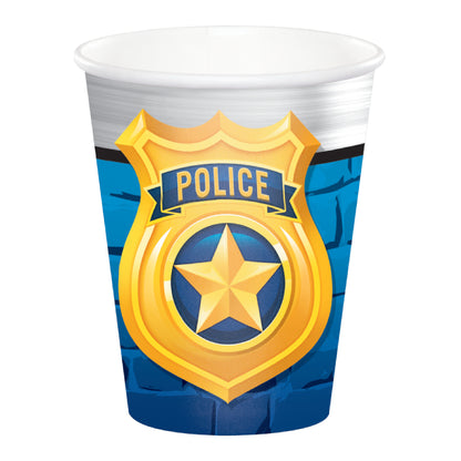 Police Party Part Cups 9oz - 8PC