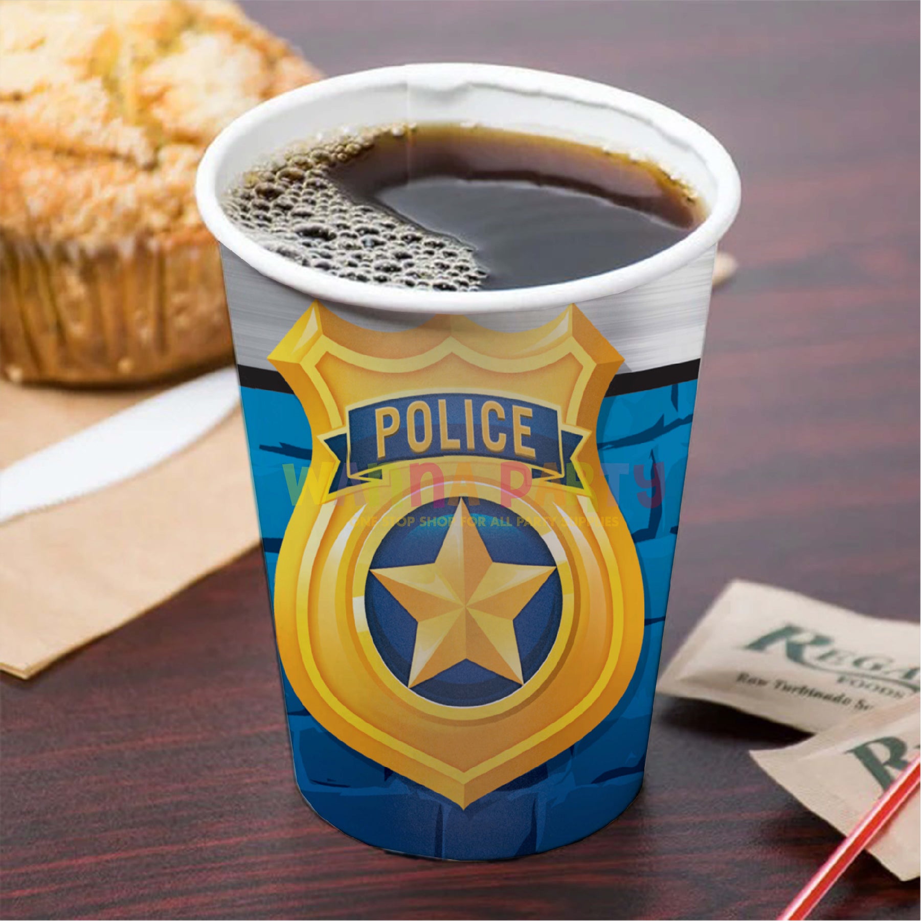 Police Party Part Cups 9oz - 8PC