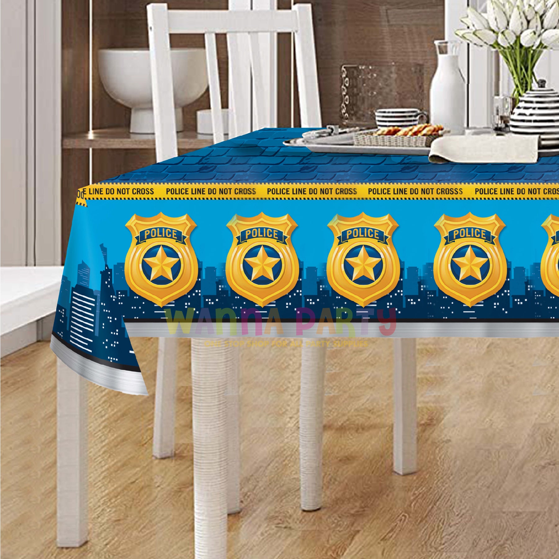 Police Party Tablecover 54 inch x 108 inch