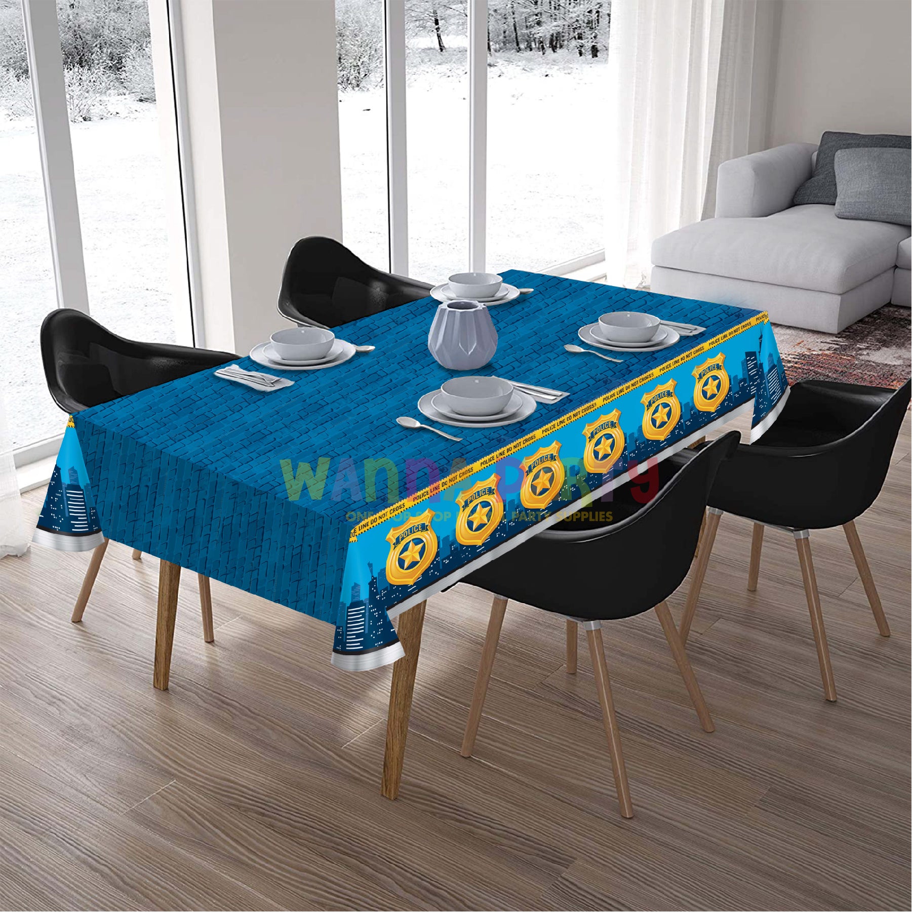 Police Party Tablecover 54 inch x 108 inch