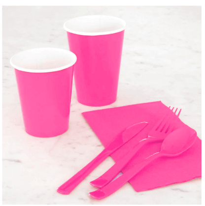 Premium Plastic Hot Pink Forks - 20CT