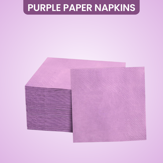 Purple Paper Napkins - 20PC