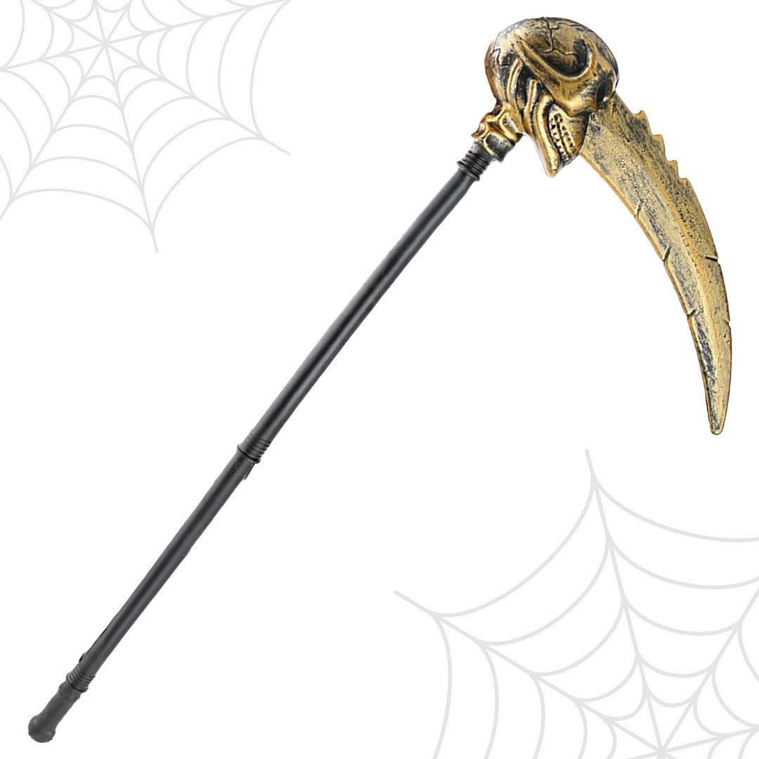 Skull wth Big Nose Golden Hand Holding Weeapon - 1PC