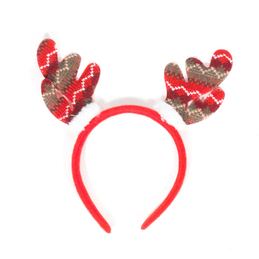 Red &amp; Brown Reindeer Headband