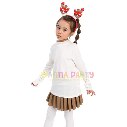 Red &amp; Brown Reindeer Headband