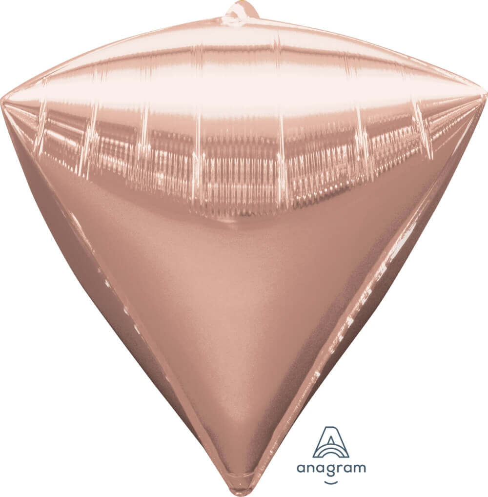 Ultimate Rose Gold Diamond Shape Balloon 17" G20