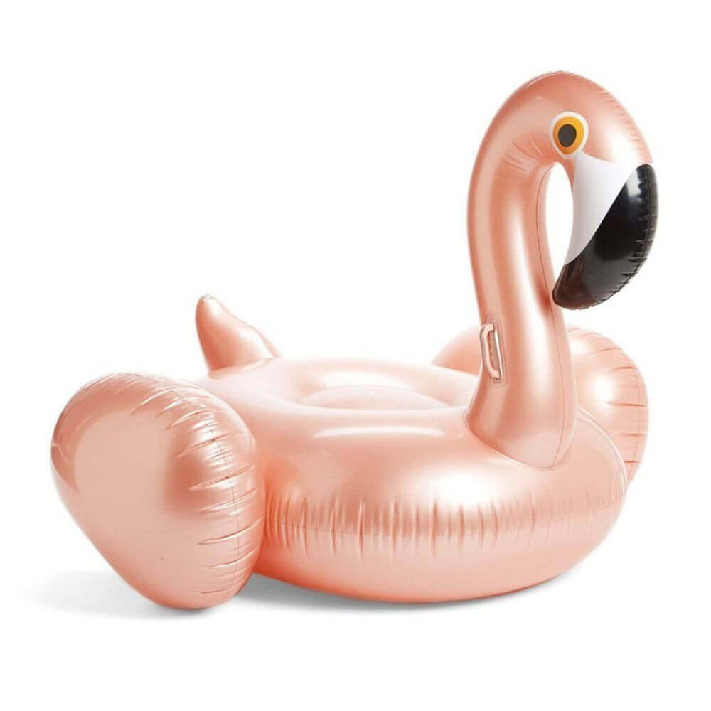 Giant Inflatable Rose Gold Flamingo Swimming Pool Float