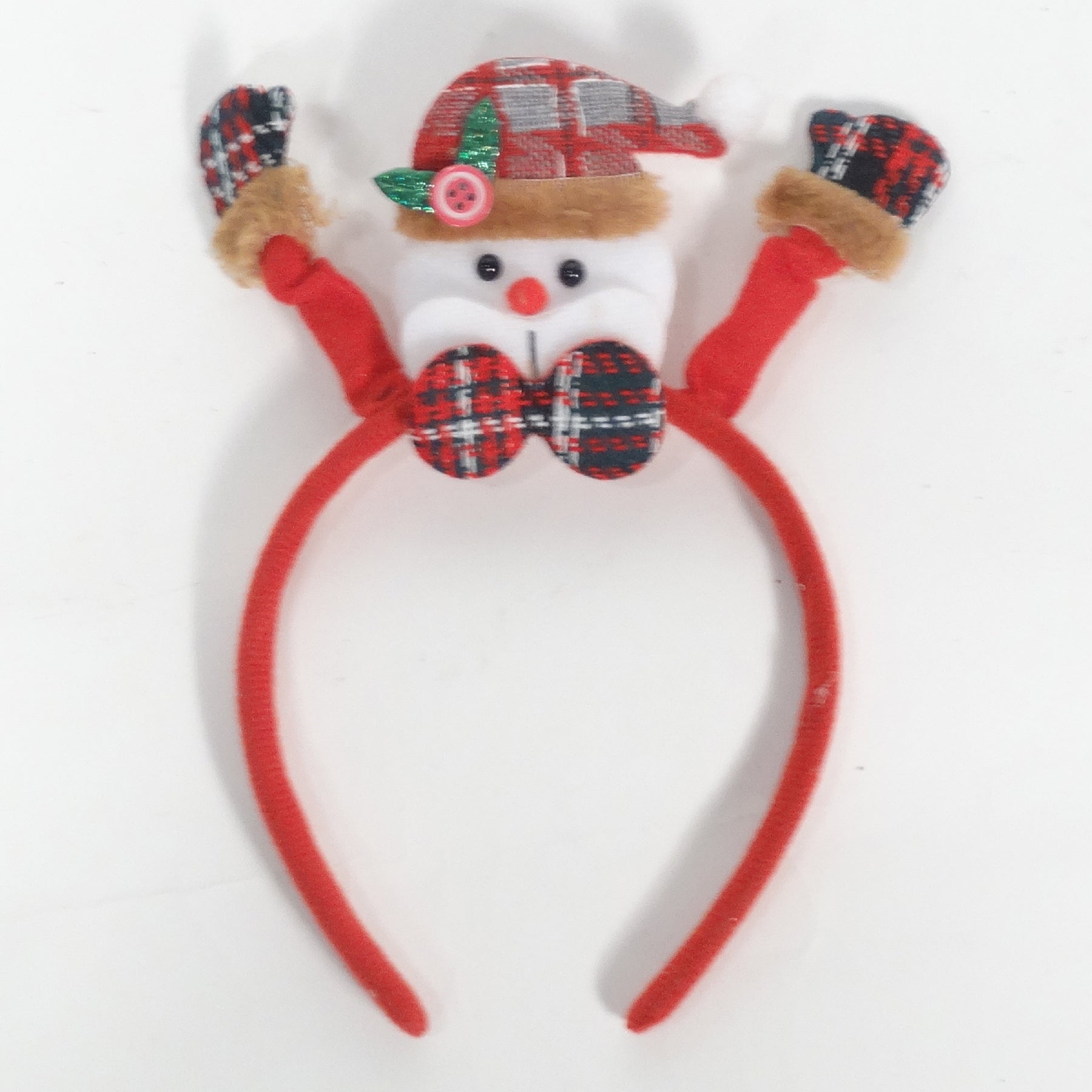 Waving Santa Claus with Gloves &amp; Bow Headband