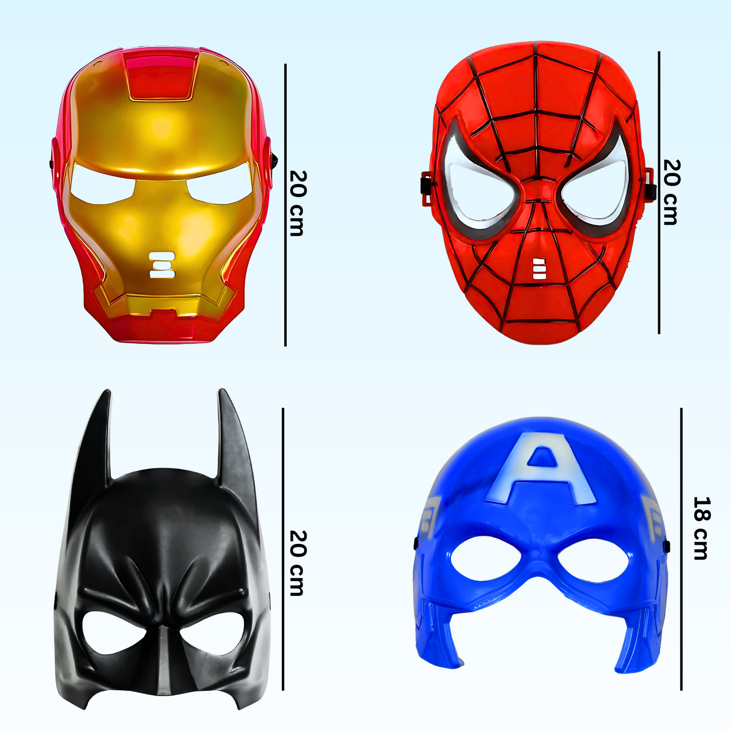 Kids Superhero Mask Set – Pack of 4