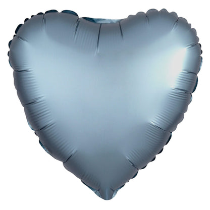 Satin Dekuxe Steel Blue Heart S15