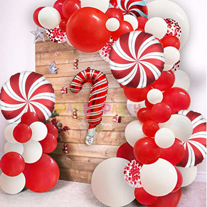 Satin Infused Sangria Candy Swirls Balloon 18 Inch