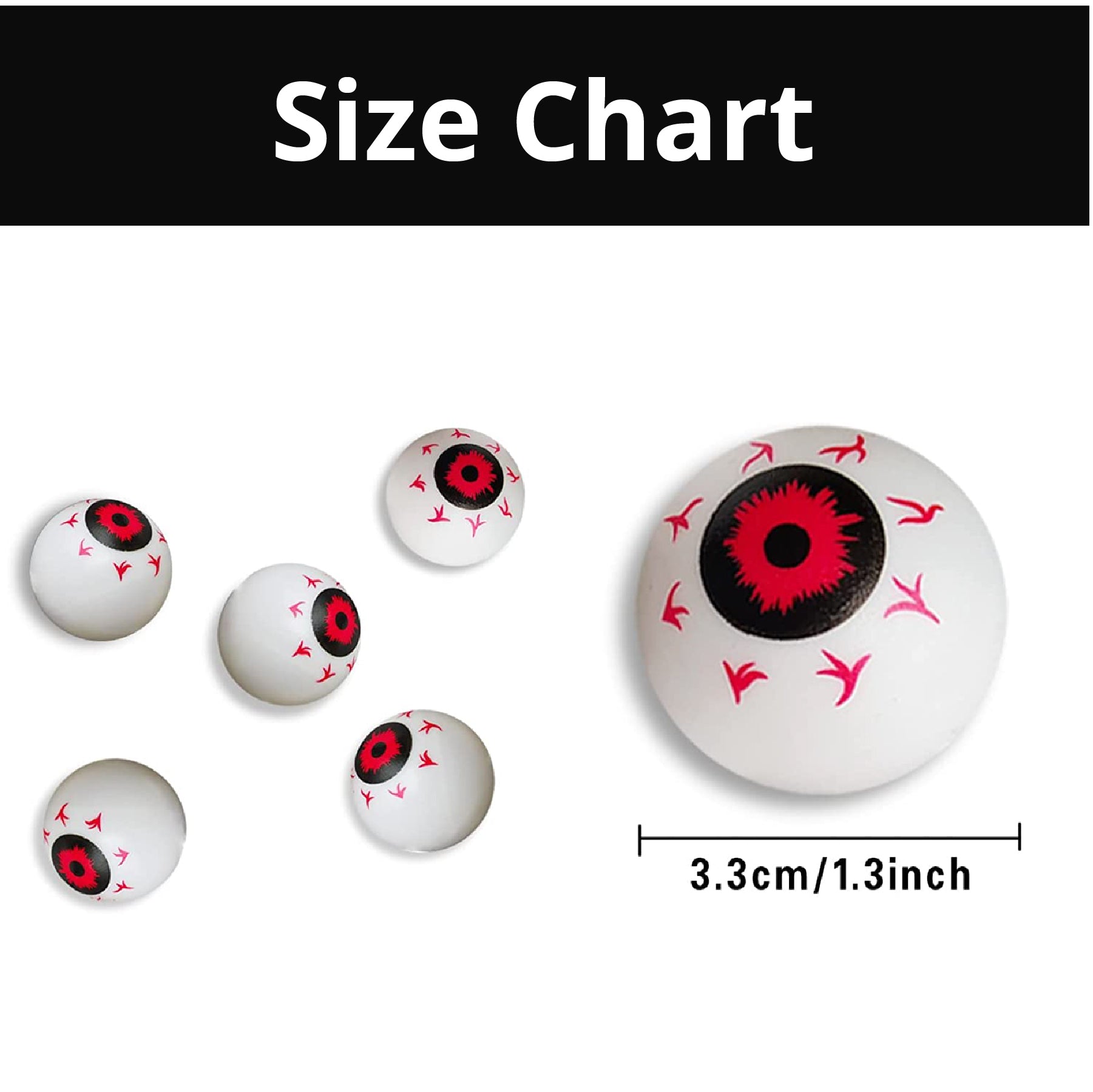 Scary Eye Balls 1.5" - 5 PC