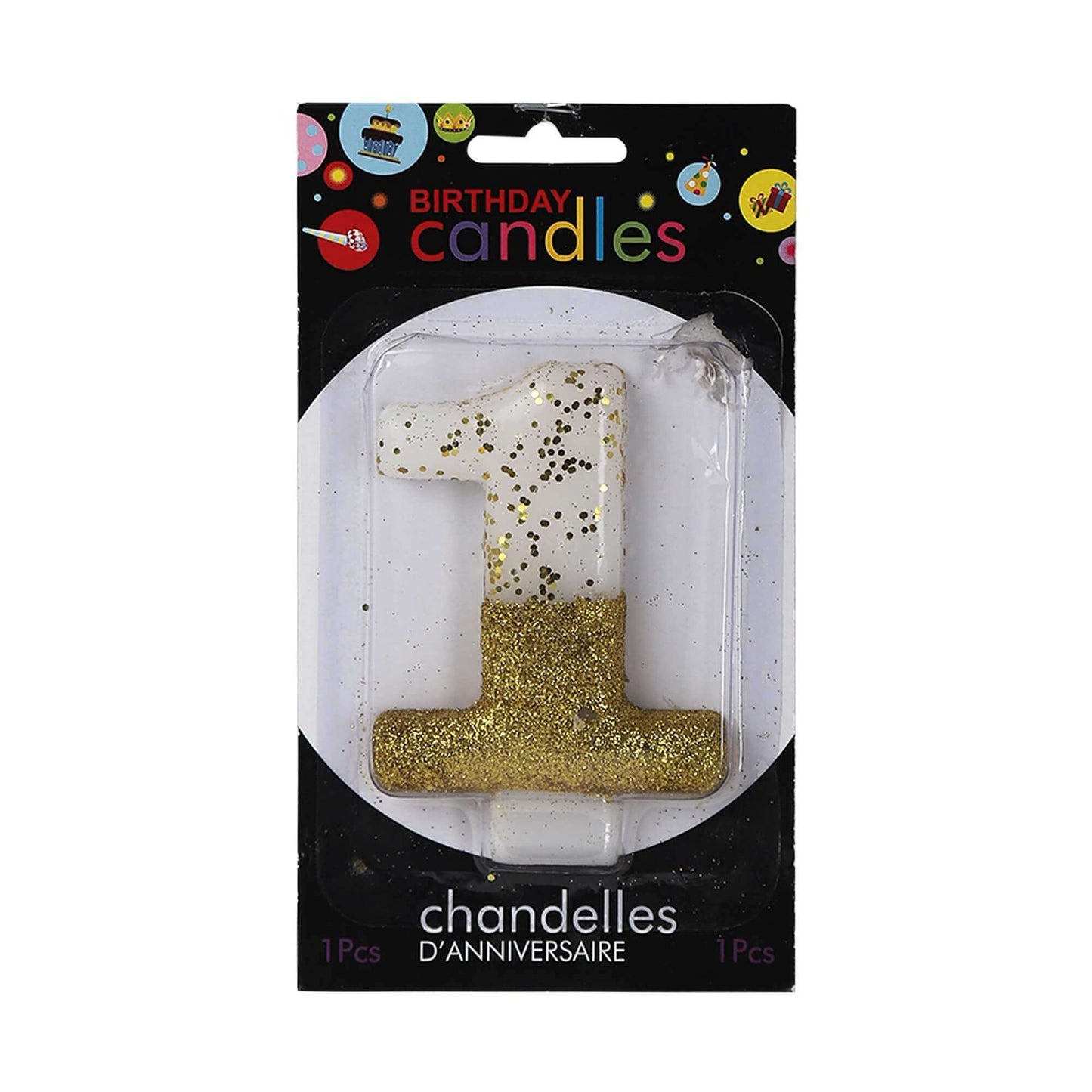 No. 1 Semi Glitter Gold Candle