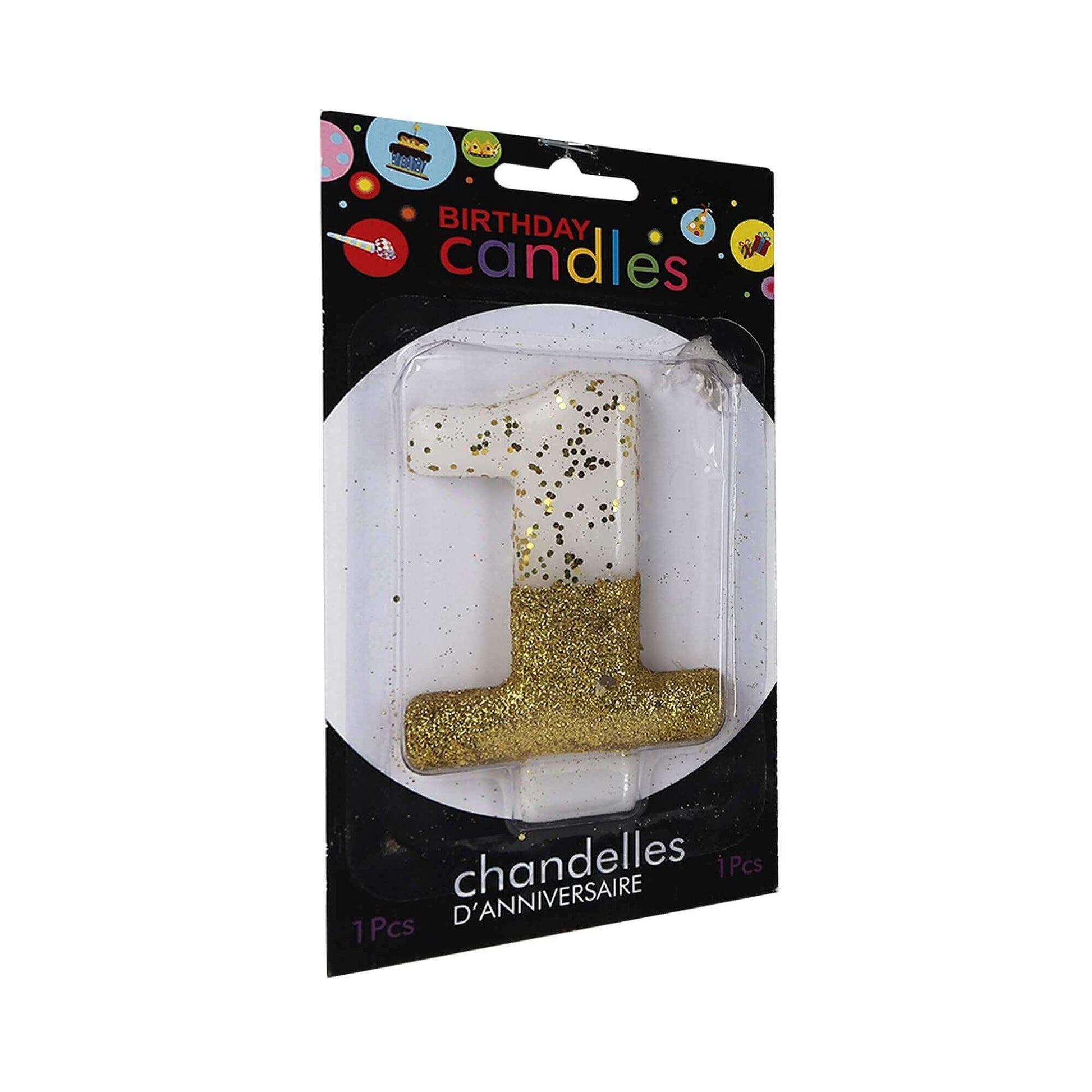 No. 1 Semi Glitter Gold Candle