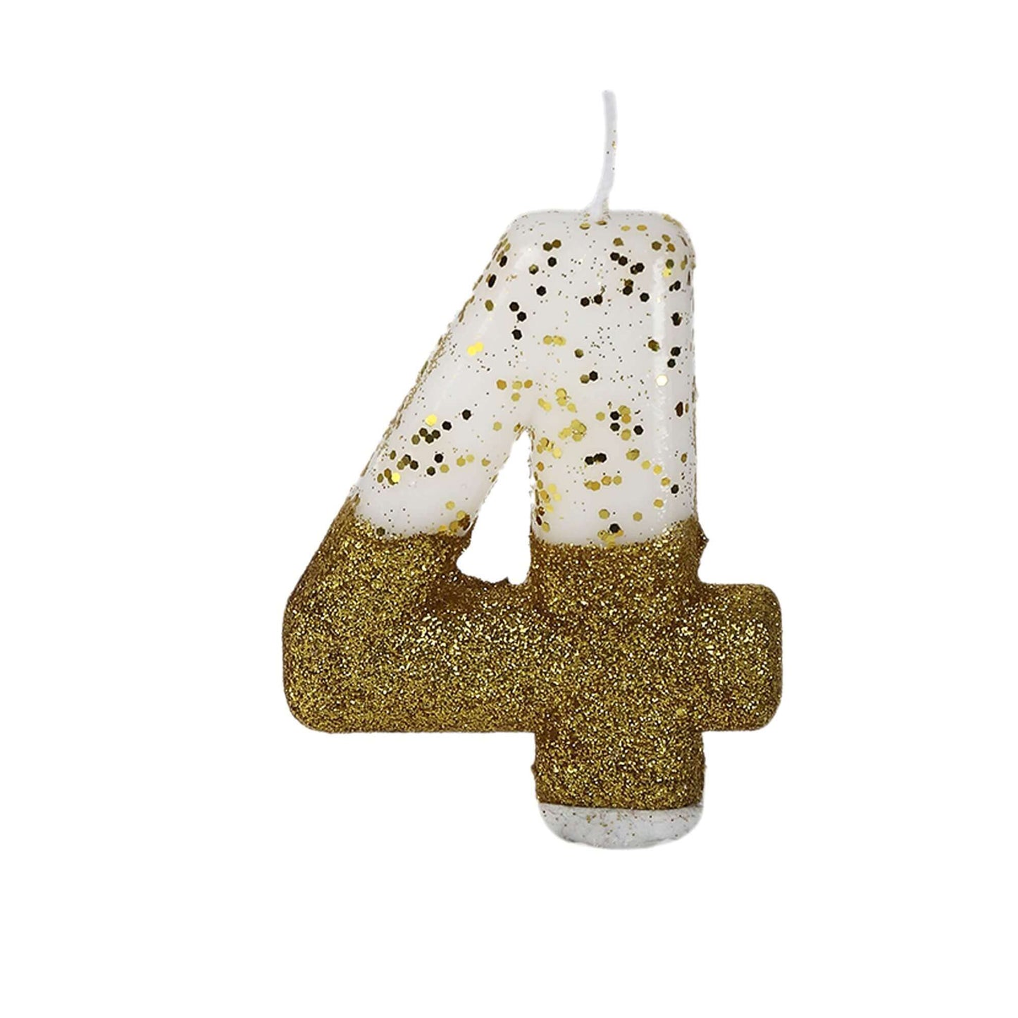 No. 4 Semi Glitter Gold Candle