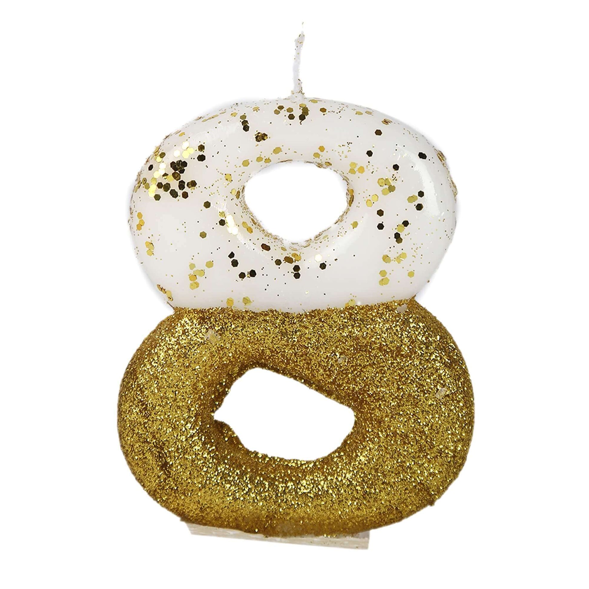 No. 8 Semi Glitter Gold Candle