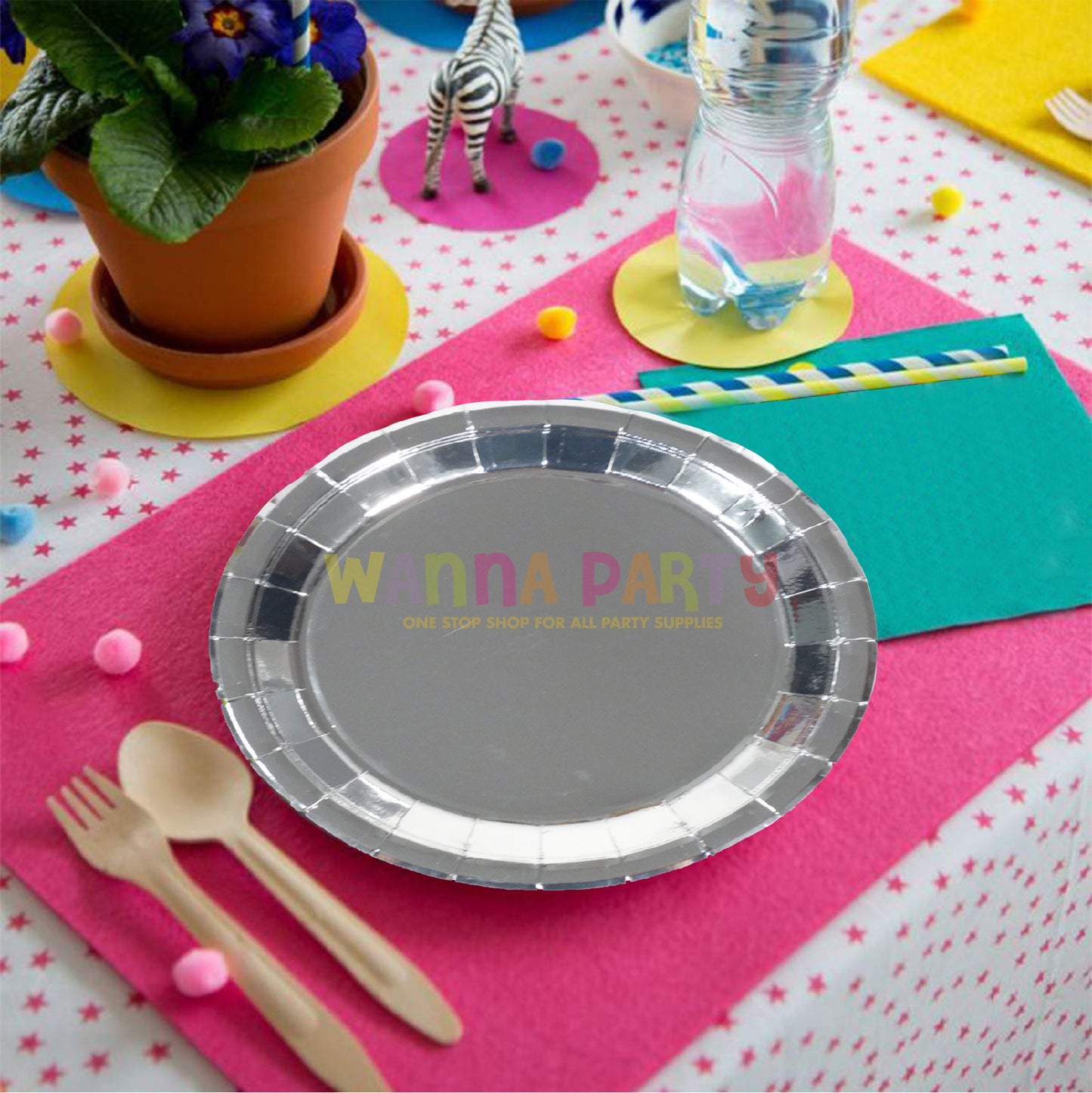 Silver Plates - 10PC