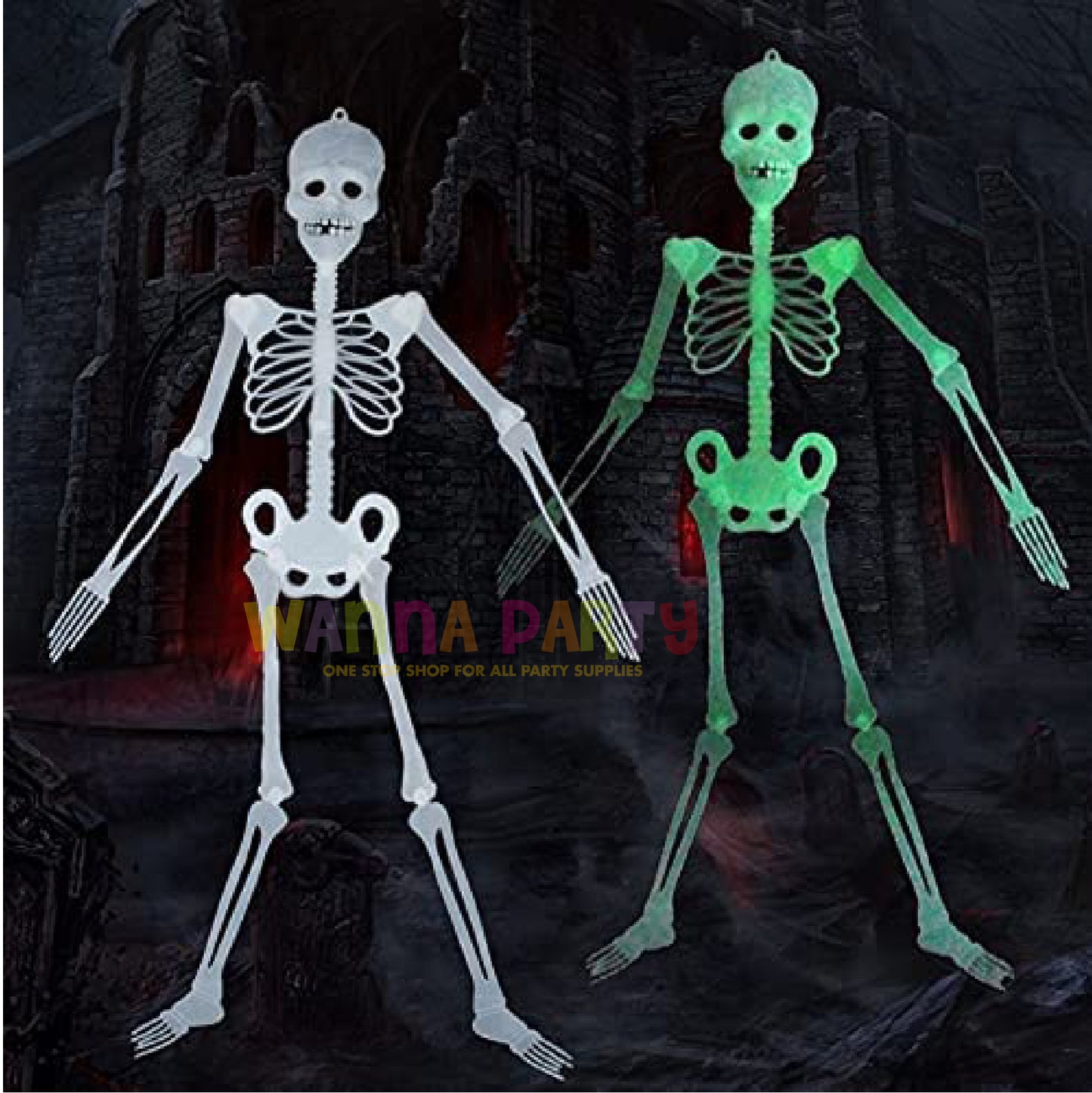 Skeleton Duo Hanging Decoration - 2PC